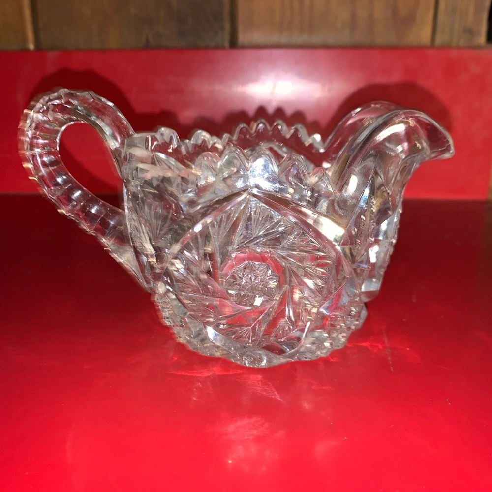 EAPG Glass Creamer Pitcher Antique